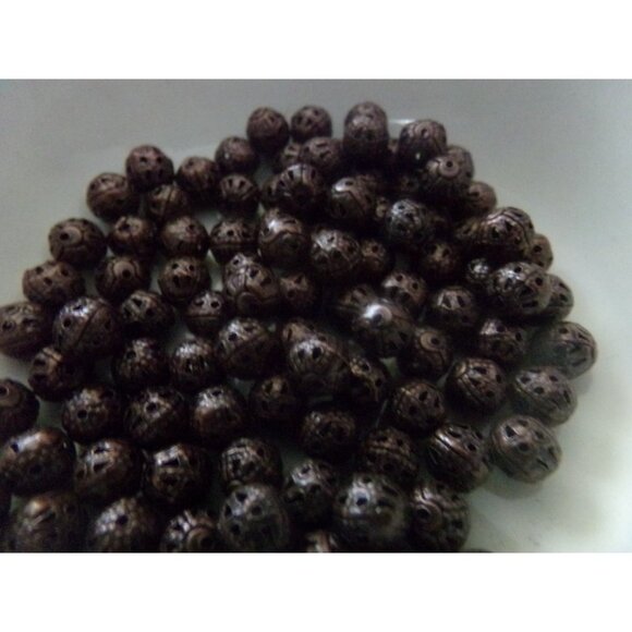 Red Copper Plated Filigree Spacers 6mm - Picture 2 of 2